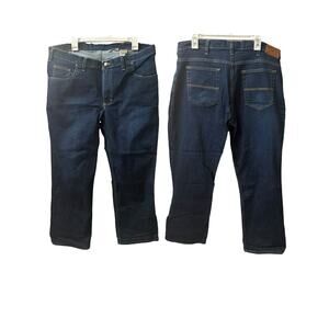 Bills Khakis Denim Blue Jeans Made In USA 5 Pocket Like New Classic Sz 38 X 32